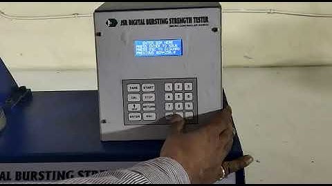 JSR Digital Bursting Strengh Tester
