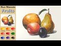 Basic Watercolor - Fruits (wet-in-wet. Arches rough) NAMIL ART