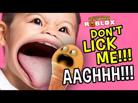 DON'T LICK ME!!! AGH!!! (Ice Cream Shop Obby Roblox)