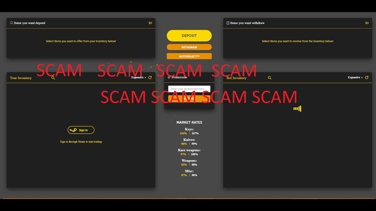 CSGOITEMS.TRADING IS A SCAM YouTube