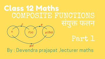 Composite functions  संयुक्त फलन part 1 #class12maths #compositionoffunctions