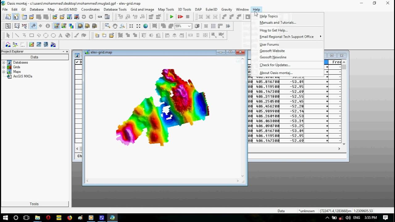Create Gravity Map by using Oasis Montaj Software YouTube