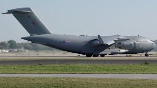 Royal Air Force C17 Taxi and Takeoff at MSP