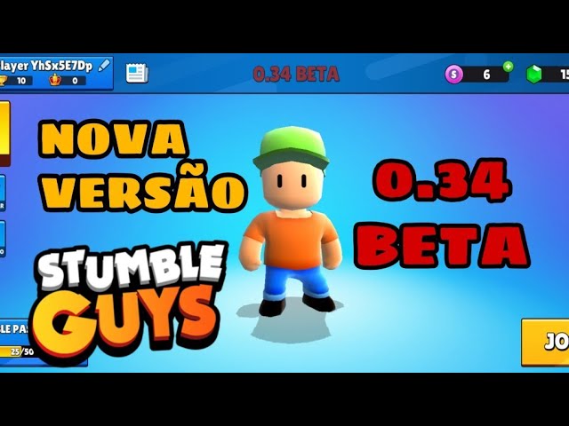 😱 COMO BAIXAR A VERSÃO BETA 0.34 DO STUMBLE GUYS OFICIAL NA PLAY