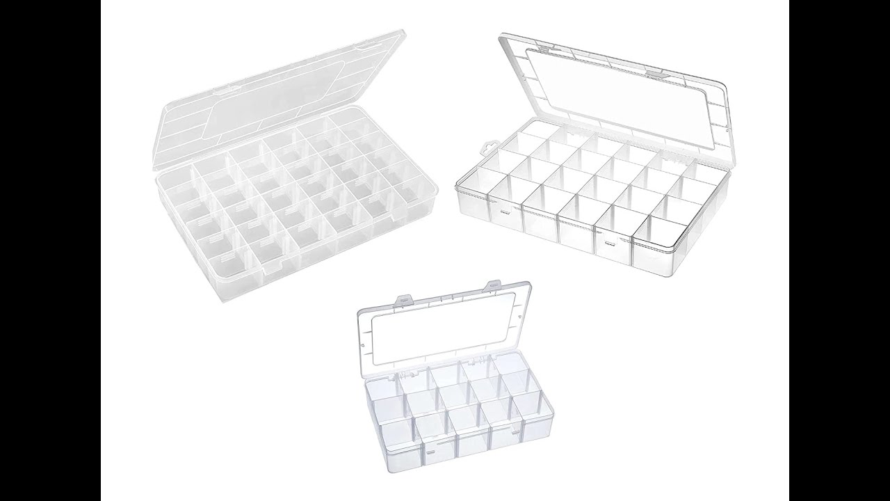 Manunclaims 36 Grids Plastic Organizer Box with Adjustable