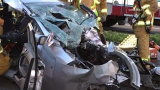 Horrible Wreck Results In Driver Being Airlifted (Caught On Security Camera) | Santee