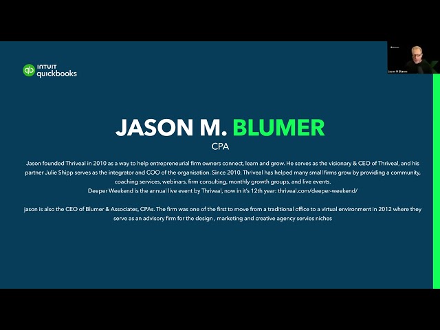 QuickBooks video thumbnail featuring Jason Blumer effective selling strategies