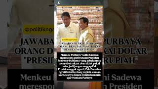 Jawaban Purbaya orang desa tak pakai Dolar #viralshort #iran #iranisraelwar #viral #politics