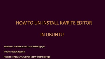 how to uninstall kwrite editor in ubuntu