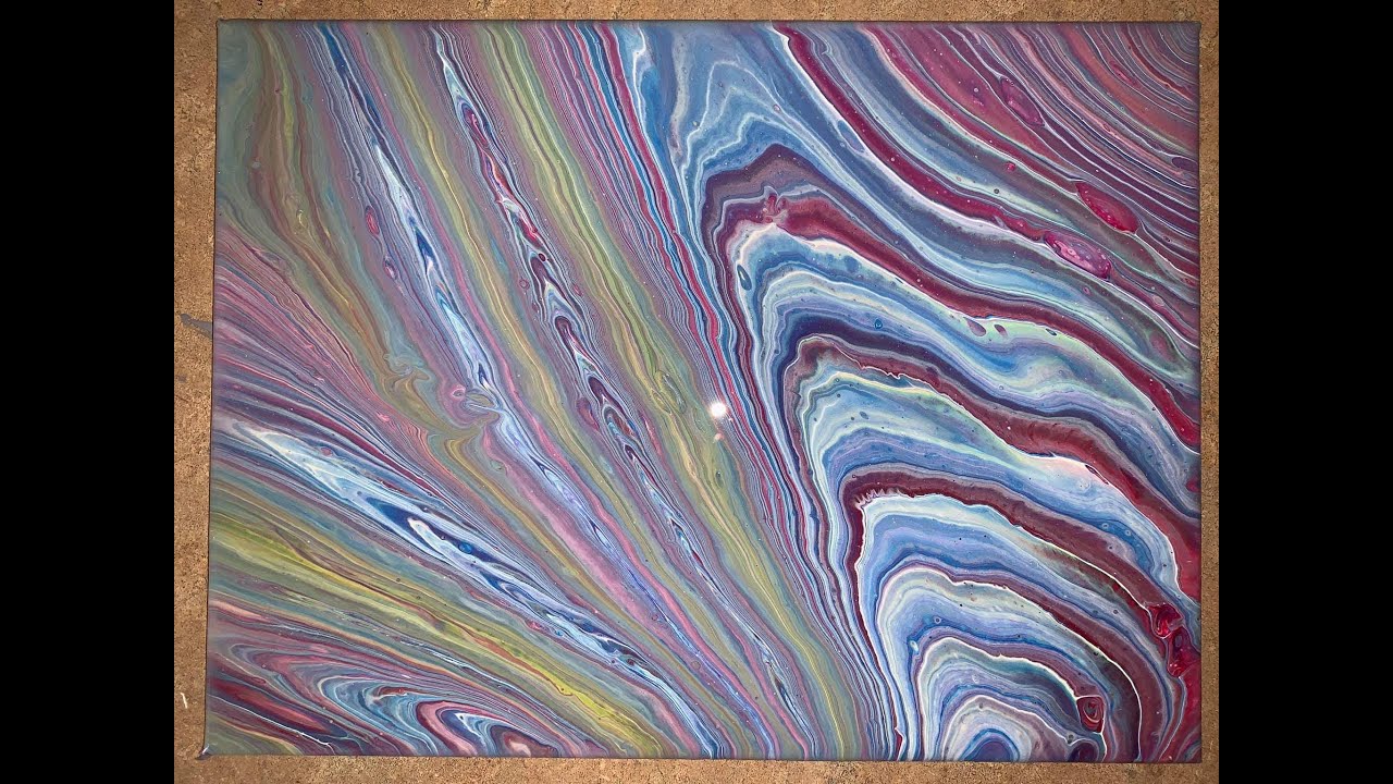 Thanksgiving Turkey pour fluid acrylic pour painting..Created by #