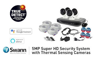 Swann 5MP Thermal Sensing Home Security System Overview DVR-4980 with Swann Security app