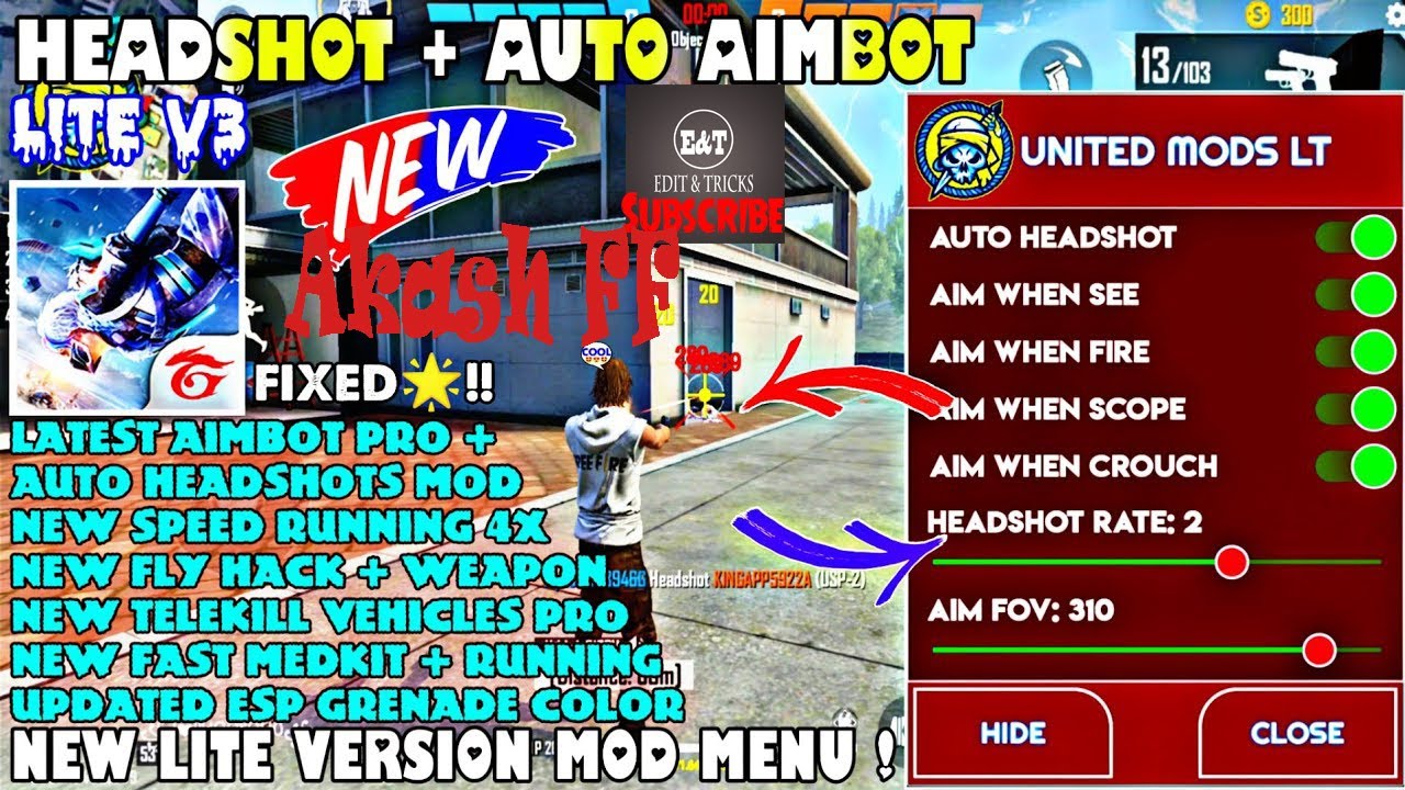 FREE FIRE HACK AUTO HEADSHOT ESP LINE VIP MOD PRO HACK BBS 999 NO