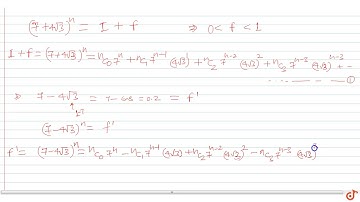 Integral part of `(7+4sqrt3)^n`   n  is Natural no., is