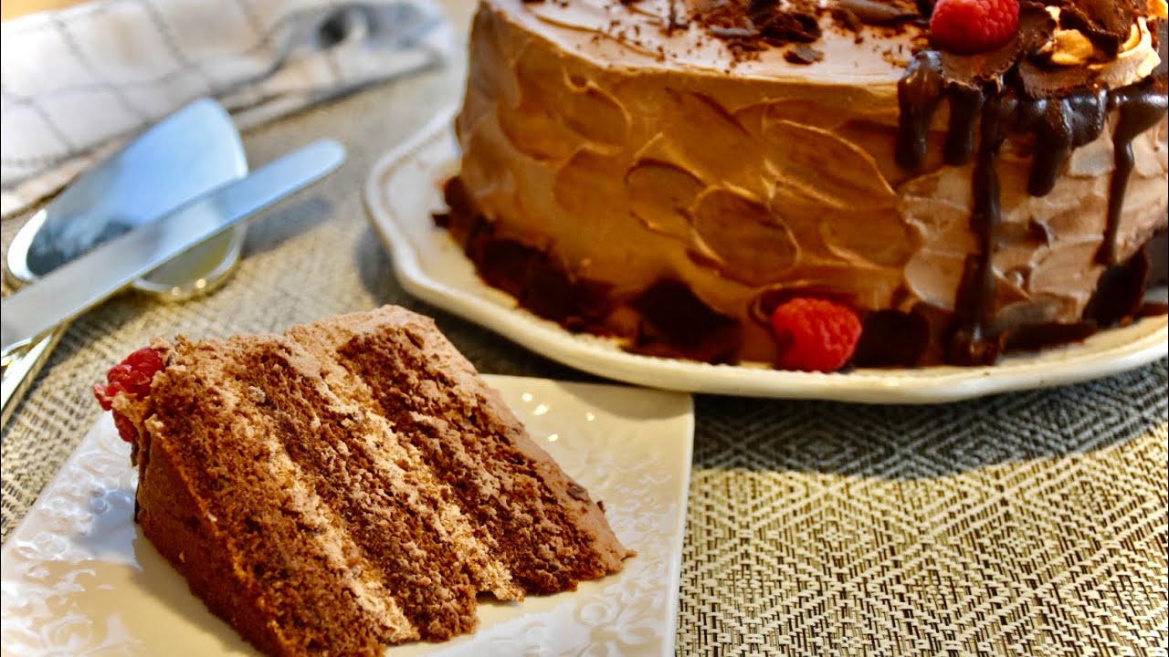 Chocolate Chiffon Cake with Chocolate Whipped Cream Frosting YouTube