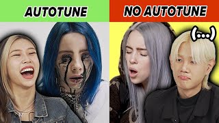 Korean React To Autotune Vs No Autotune Billie Eilish, Lil Nas X, Doja Cat, Big Shaq