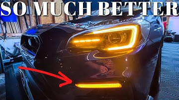 Installing JDM DRL Sequential Turn Signal Fog Bezels On My STI + MORE!