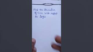 find the derivative of sin x with respect to log x 12th class maths chapter 5 maths by Yogeshwar Sir