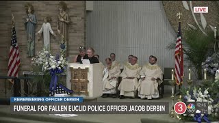 Fiancée Of Fallen Euclid Police Officer Jacob Derbin Speaks At Funeral