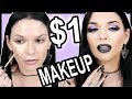 Full Face Using $1 MAKEUP!! WEAR TEST & REVIEW