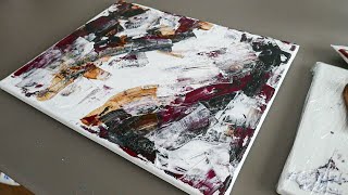 Abstract Painting for Beginners Acrylic Painting / How to paint abstract Как нарисовать абстракцию