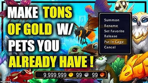 Patch 9.2.5: Make TONS of GOLD w/ Pets you already have! Easy solo gold-making! WoW Shadowlands