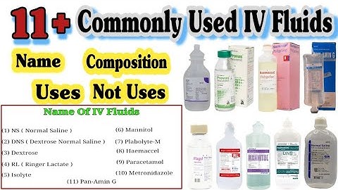 Veelgebruikte IV-vloeistoffen || Soorten IV-vloeistoffen in het Hindi || #ivfluids