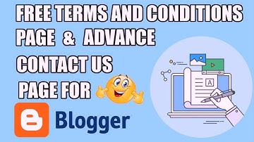 Free terms and conditions page generator for website & contact us page HTML code for blogger