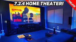 NEW 4K DOLBY ATMOS 7.2.4 Home Theater! PART 2 (With Timelapse!) Krix / XGIMI Dolby Vision // Yamaha