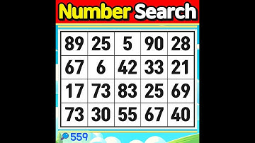 Number Search #559 Are only geniuses able to get them all right?【Match | brain game | puzzle 】