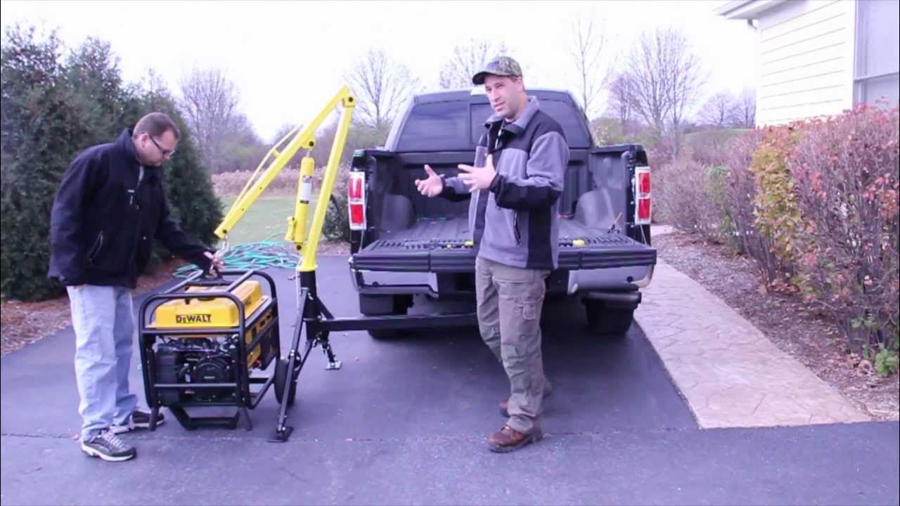 MaxxTow Portable Hitch Mounted Pickup Truck Crane 