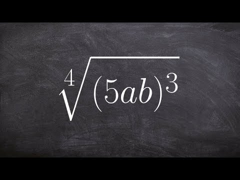 How to rewrite an expression in radical form to fraction exponents