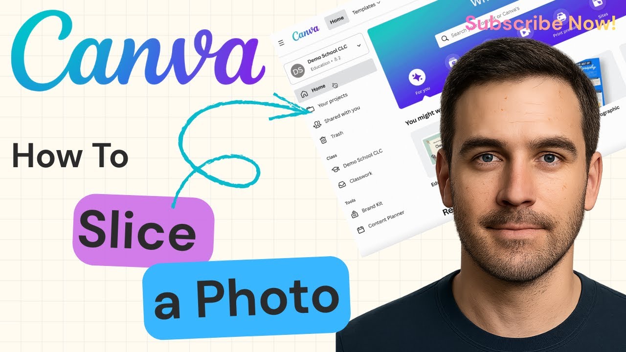 How To Slice a Photo in Canva | Canva Image Editing Tutorial 2025