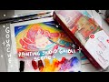 PAINTING STUDIO GHIBLI SCENE ⎮ PROBANDO GOUACHE SONNET... NO FUE LO QUE ESPERABA...