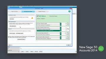 Validate, calculate and submit your VAT - Sage 50 Accounts 2014
