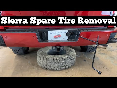 2014 - 2018 GMC Sierra Spare Tire Location - How To Remove Spare Jack Lug Nut Wrench - Change Flat