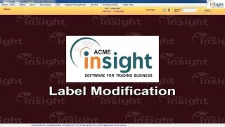 Label Modification In Acme Insight Software [Hindi] screenshot 5