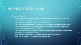 Safe Schools - Education Law 2-d Regarding Student Data Privacy