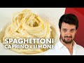 Spaghettoni caprino e limone: freschi e delicati. *ESTATE*
