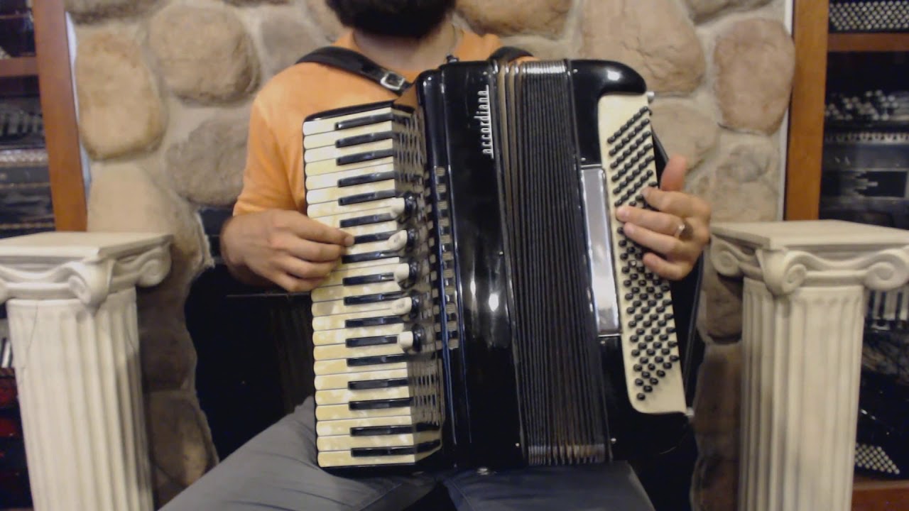 3054 - Black Excelsior Accordiana 245 Piano Accordion LMH 41 120 $799