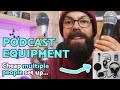 Podcast equipment for multiple people | Cheap and simple set up!
