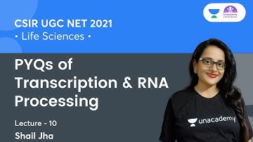 PYQs of Transcription & RNA Processing (Part-2) |🎯for CSIR NET 2021 by Shail Jha