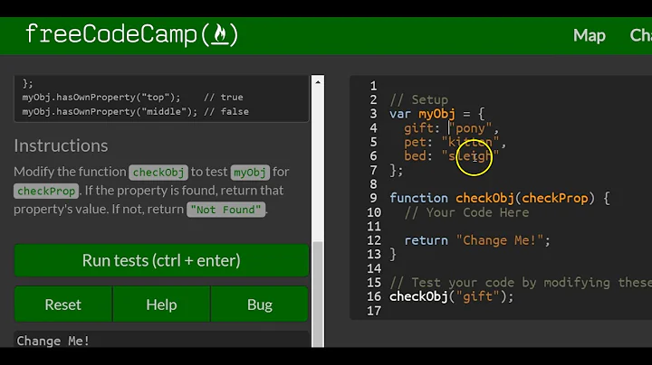 Testing Objects for Properties, freeCodeCamp Basic Javascript