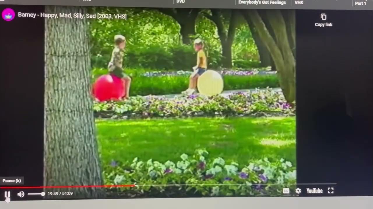 Two Kids on Bouncy Hopper Balls on Barney & Friends YouTube