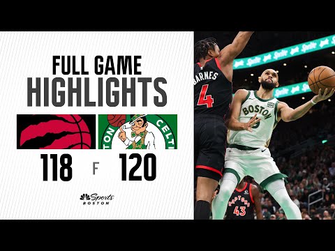 HIGHLIGHTS: Shorthanded C's find a way to pull out win, despite blowing 20-point lead vs. Raptors