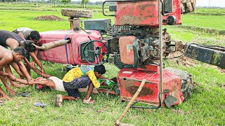 Very Sad 😥 My Tractor Accident | New Driver injured | ট্রাক্টর  ইঞ্জিন পাল্টি tractorvideo