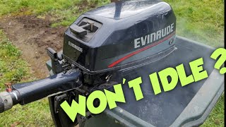 how to fix an outboard that won't idle.