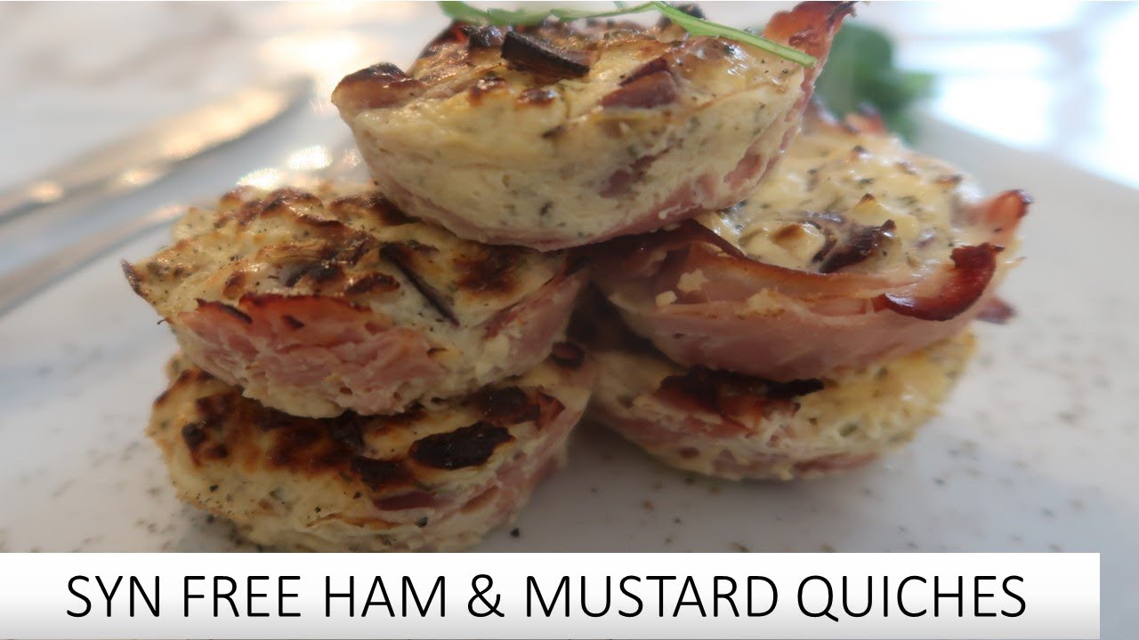 SYN FREE SLIMMING WORLD MINI HAM & MUSTARD QUICHES