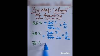 #percentage #maths #fraction to percentage #percentage of fraction #maths #टक्केवारी