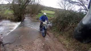 Fording the River Yarty at Stockland in Devon