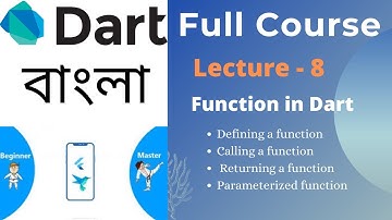 Function in Dart | 08 | Dart Bangla Tutorial